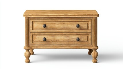 Classic Cherry Wood Nightstand with Paneled Sides and Rich Finish