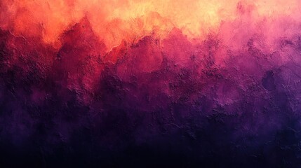 Naklejka premium Vibrant abstract landscape with a gradient of warm hues transitioning to deep purple tones