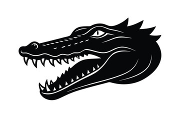 Fototapeta premium illustration of a crocodile head