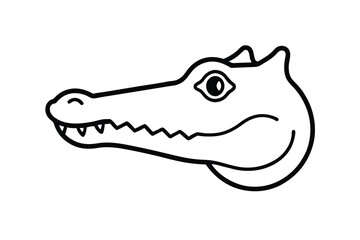 Obraz premium illustration of a crocodile head