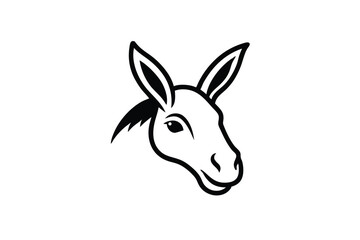 portrait of a donkey head