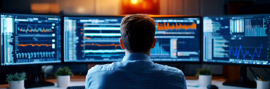 Innovative biology research data analysis in a modern laboratory high-tech environment focused viewpoint on scientific exploration