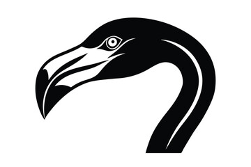 illustration of a flamingo head
