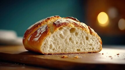 Crusty Bread Loaf Closeup.