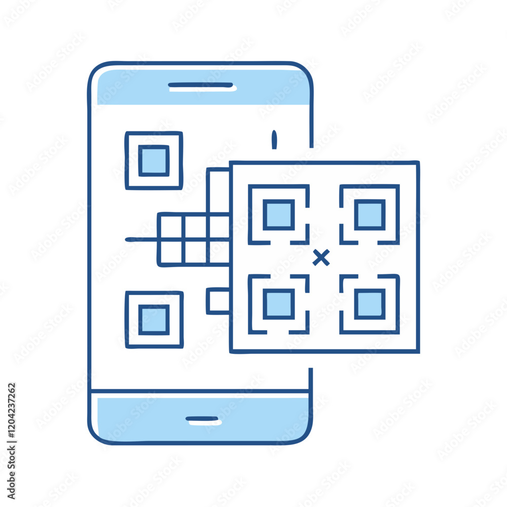 Poster qr code icon, qr code vector illustration-simple illustration of qr code, perfect for qr code logos 