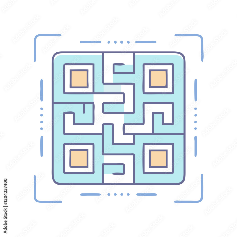 Poster qr code icon, qr code vector illustration-simple illustration of qr code, perfect for qr code logos 