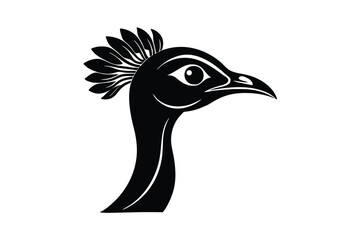 illustration of a peacock head
