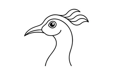 Obraz premium illustration of a peacock head