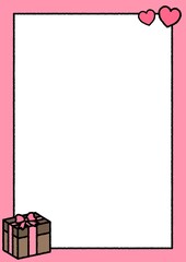 발렌타인데이 배경 프레임 화이트데이 배경 프레임 특별한 날 초콜릿 배경 프레임 일러스트