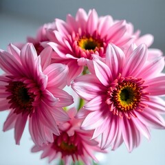 Close-up of pink gerbera daisies.