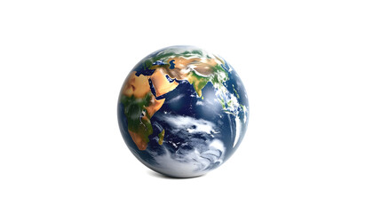 Fototapeta premium Planet Earth on a white background, studio lighting