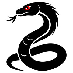 Naklejka premium Snake silhouette vector design