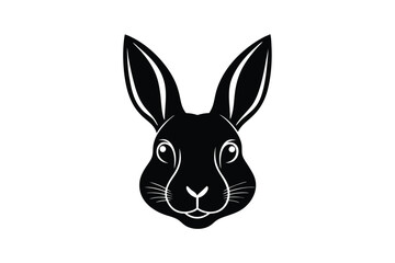 rabbit head isolated on white