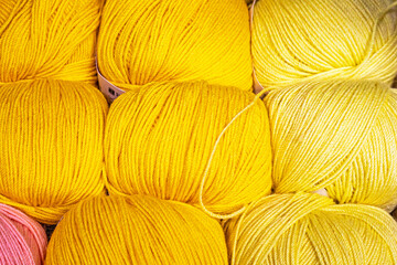 natural threads yellow for needlework top view