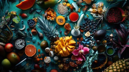 Tropical Fruit Still Life Decay