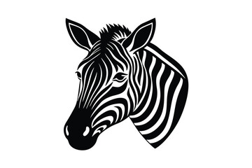 zebra head vector
