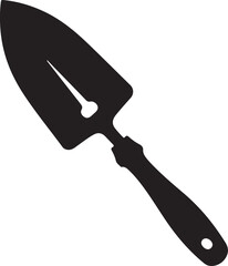 Trowel Rustic Tool for Gardening, Silhouette vector art illustration