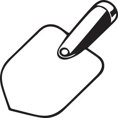 Trowel Rustic Tool for Gardening, Silhouette vector art illustration