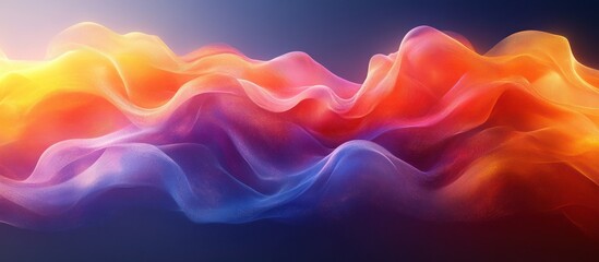 Obraz premium Abstract colorful flowing fabric waves.