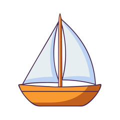 sailboat icon, sailboat vector illustration-simple illustration of sailboat, perfect for sailboat logos and icons