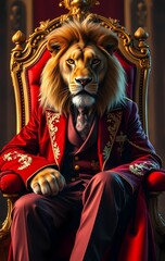Royal Majesty: The Red-Suited Lion King