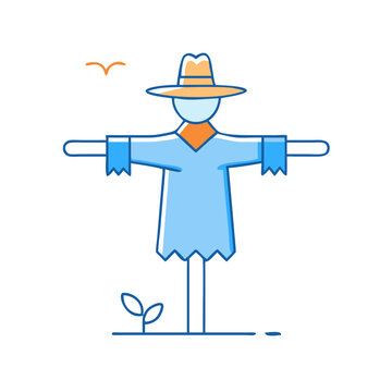 recommend clip art: scarecrow icon, scarecrow vector illustration-simple illustration of scarecrow, perfect for scarecrow logos and icons