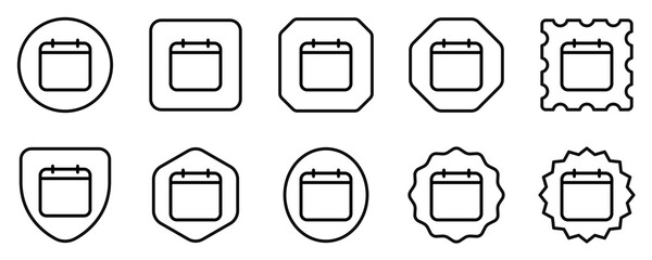 Editable vector empty calendar icon. Part of a big icon set family. Perfect for web and app interfaces, presentations, infographics, etc