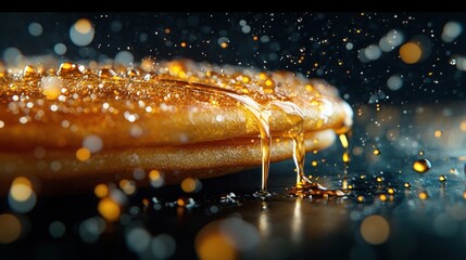 Golden Syrup Drizzling Pancakes