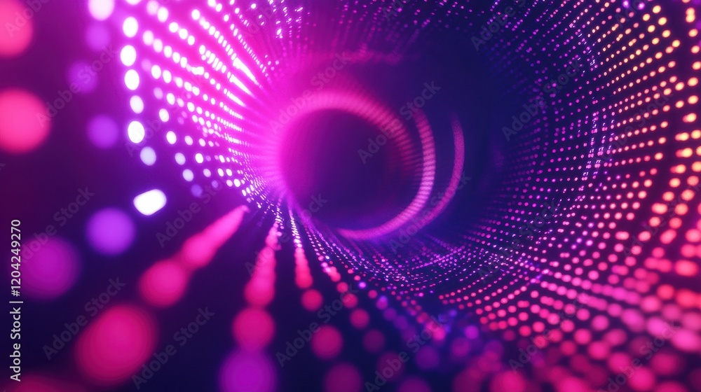 Poster abstract cyber space environment background. digital particles grid virtual reality. graphic concept