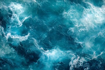 Ocean waves texture, deep blue water