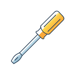 screwdriver icon, screwdriver vector illustration-simple illustration of screwdriver, perfect for screwdriver logos and icons