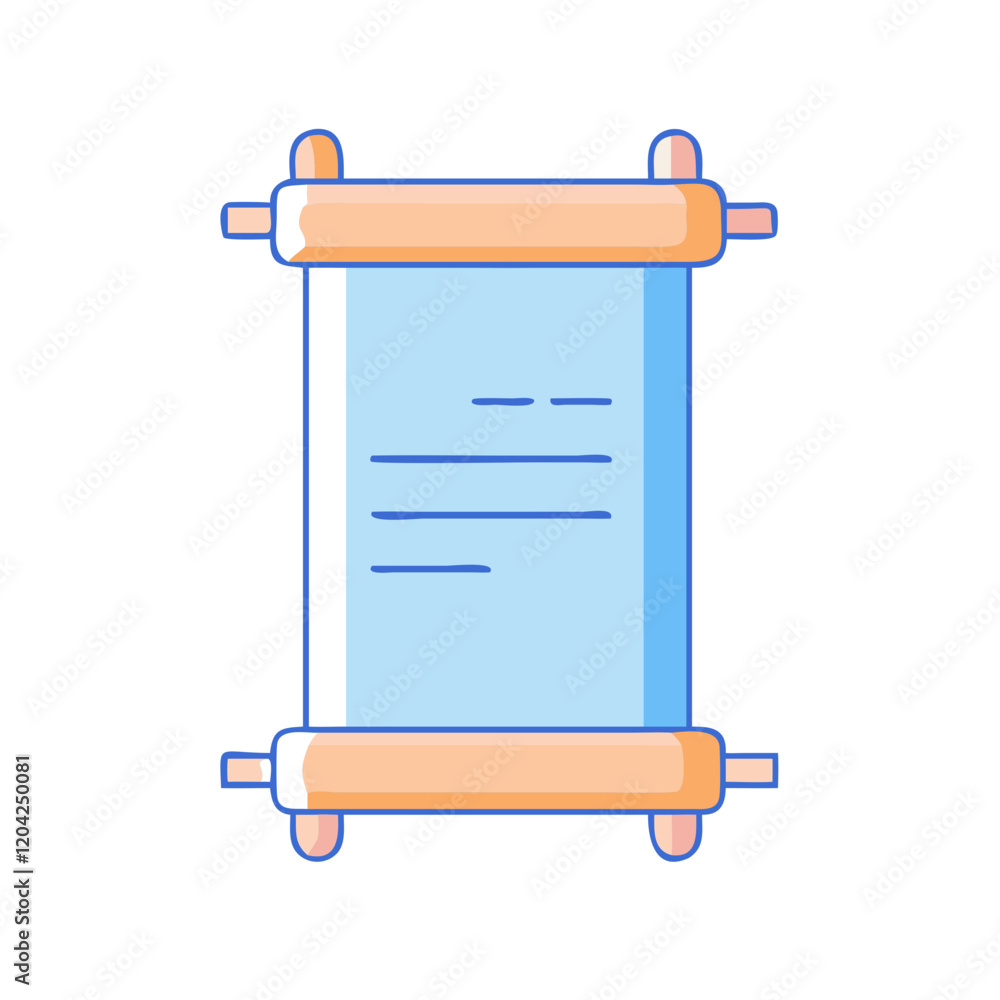 Poster scroll icon, scroll vector illustration-simple illustration of scroll, perfect for scroll logos and 