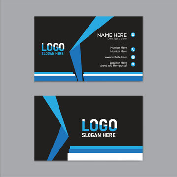 Modern and Professional Corporate Business Card Design Template &ndash; Sleek, Minimalist Visiting Card for Corporate Branding and Print