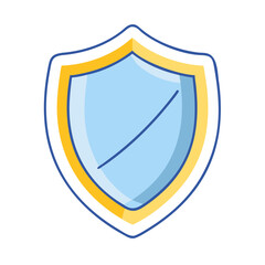 shield icon, shield vector illustration-simple illustration of shield, perfect for shield logos and icons