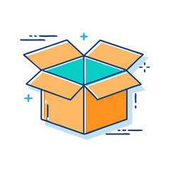 shipping box icon, shipping box vector illustration-simple illustration of shipping box, perfect for shipping box logos and icons