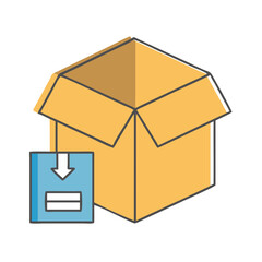 shipping box icon, shipping box vector illustration-simple illustration of shipping box, perfect for shipping box logos and icons