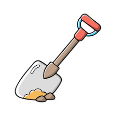 shovel icon, shovel vector illustration-simple illustration of shovel, perfect for shovel logos and icons