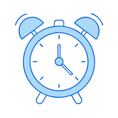 simple alarm clock icon, simple alarm clock vector illustration-simple illustration of simple alarm clock, perfect for simple alarm clock logos and icons