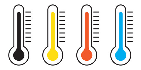 Cold and hot icon vector. temperature illustration sign. thermometer symbol. heat logo.