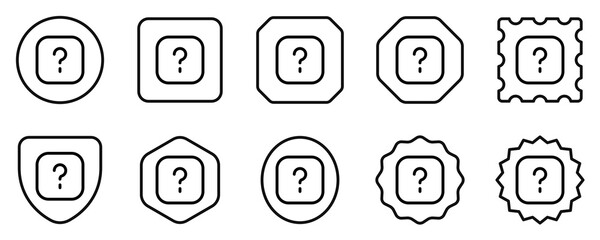 Editable vector question mark info square icon. Part of a big icon set family. Perfect for web and app interfaces, presentations, infographics, etc