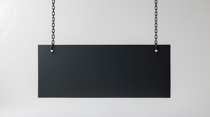 Blank Black Hanging Sign Mockup:  Perfect for Advertising or Branding