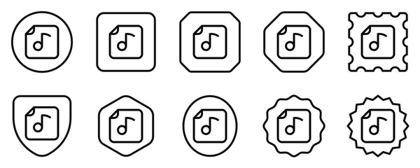 Editable vector music file icon. Part of a big icon set family. Perfect for web and app interfaces, presentations, infographics, etc