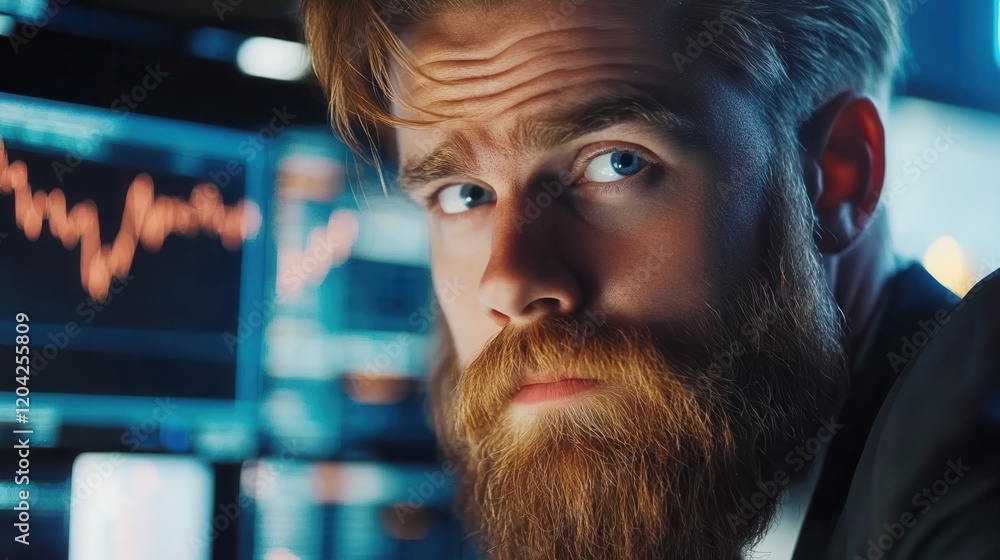 Poster crypto trader investor analyst broker using pc computer analyzing online cryptocurrency exchange sto