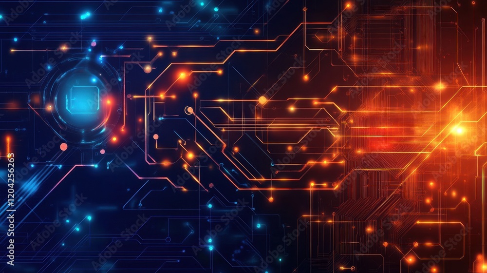Poster modern tech background abstract design