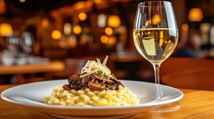 Mushroom Risotto with White Wine