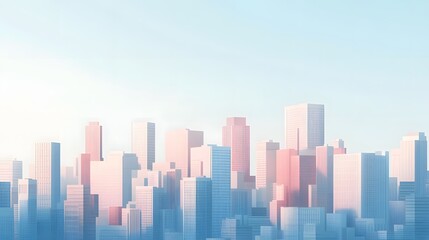 Fototapeta premium Modern Cityscape with Vibrant Skyscrapers and Architectural Wonders