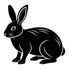 Rabbit simple flat vector