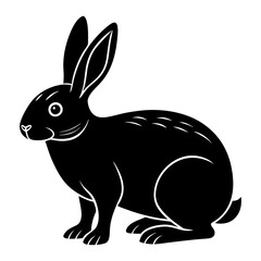 Rabbit simple flat vector