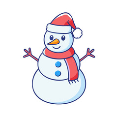 snowman icon, snowman vector illustration-simple illustration of snowman, perfect for snowman logos and icons