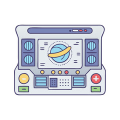 spaceship console icon, spaceship console vector illustration-simple illustration of spaceship console, perfect for spaceship console logos and icons